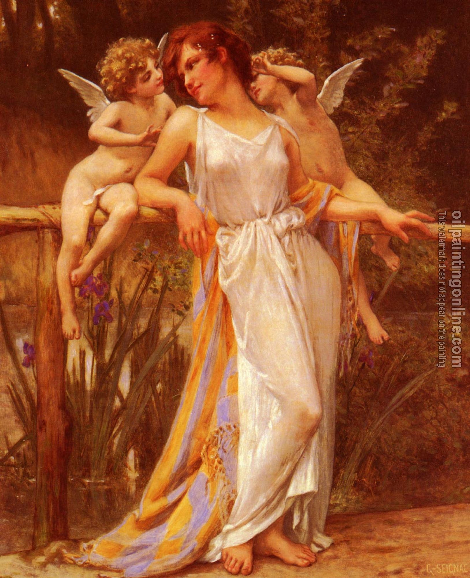 Guillaume Seignac - Nymphe Avec Puttis